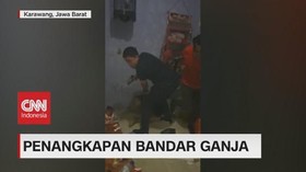 VIDEO: Polisi Gerebek Rumah Bandar Ganja di Karawang