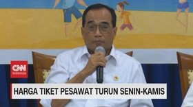 VIDEO - Menhub: Harga Tiket Pesawat Turun Senin-Kamis