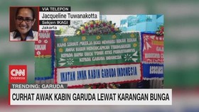 VIDEO: Curhat Awak Kabin Garuda Lewat Karangan Bunga