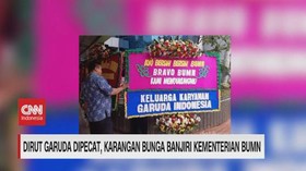 VIDEO: Karangan Bunga Banjiri Kementerian BUMN