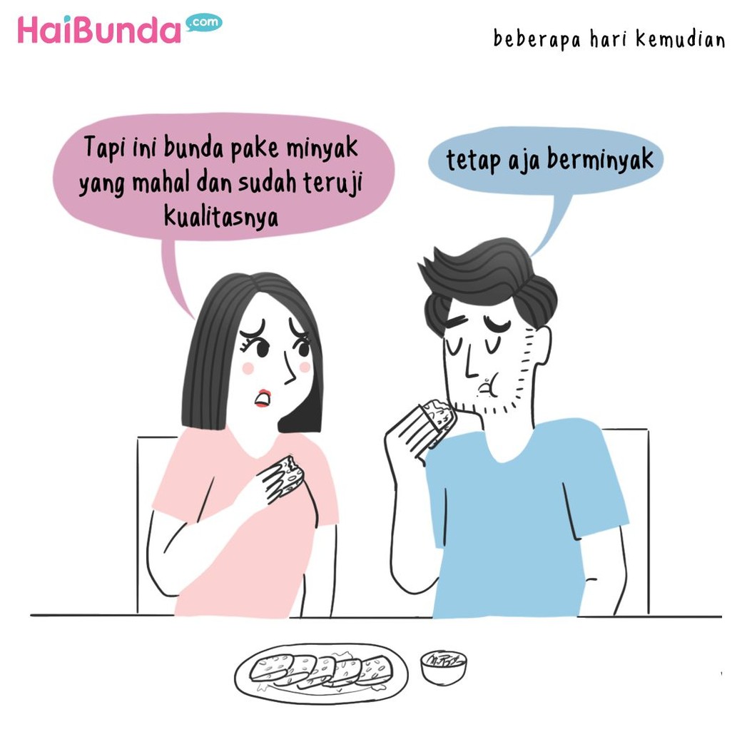 Bunda dan Ayah heboh gara-gara minyak goreng. Ada cerita apa soal minyak goreng di rumah Bunda yang bikin heboh? Share yuk di kolom komentar.