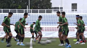 FOTO: Wajah Serius Timnas Indonesia Jelang Lawan Vietnam