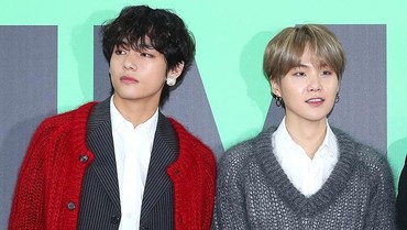 Sedih, V dan Suga BTS Cedera Usai Tampil di MAMA 2019