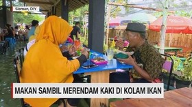 VIDEO: Makan Sambil Merendam Kaki di Kolam Ikan