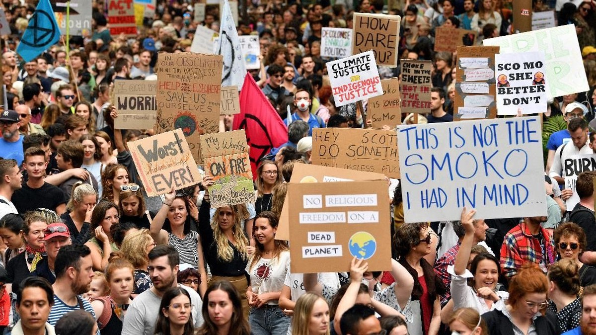 FOTO: Aksi Demo Protes Kabut Asap Pekat di Sydney