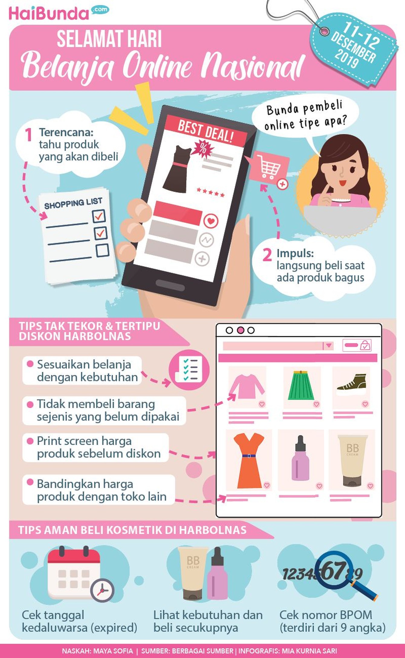 Harbolnas 2019 sudah dimulai. Masih amankah dompet Bunda? Yuk cek tips berikut agar tak tekor dengan diskon Harbolnas.