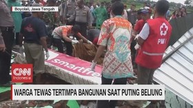 VIDEO: Pemotor Tewas Tertimpa Bangunan Saat Puting Beliung