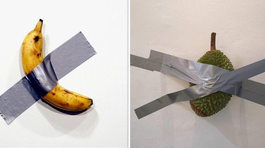 Usai karya seni pisang, Durian Tape To White Wall dari Singapura berhasil menjadi viral dan dijual dengan harga Rp2,2 miliar.