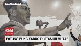 VIDEO: Penampakan Patung Bung Karno di Stasiun Blitar