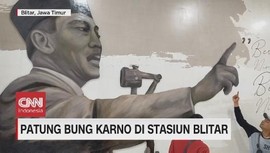 VIDEO: Penampakan Patung Bung Karno di Stasiun Blitar