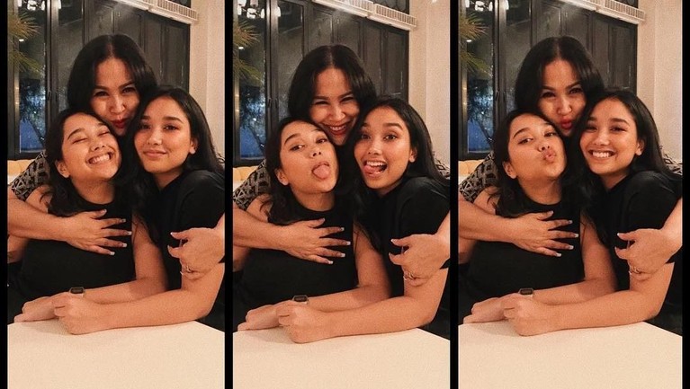Sudah beranjak dewasa, ini dia potret cantik anak kembar Titi DJ, Salwa dan Salma.