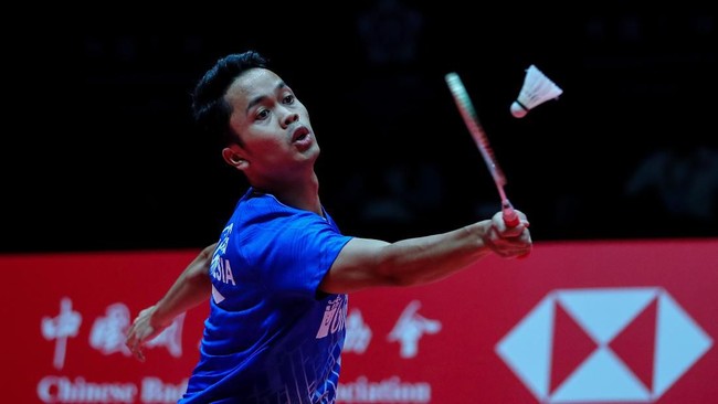Anthony Sinisuka Ginting melaju ke perempat final Yonex Thailand Open 2021 usai menyingkirkan Kunlavut Vitidsarn, Kamis (14/1).