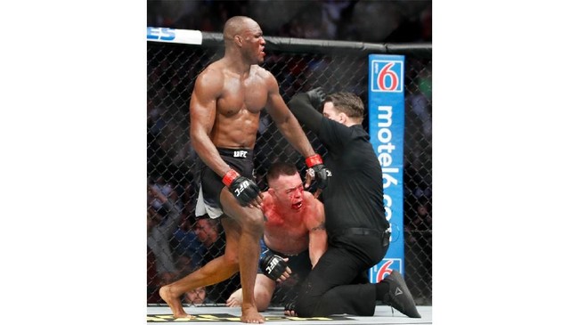 Petarung Kamaru Usman tidak takut bermusuhan dengan Gilbert Burns usai UFC 258 di Las Vegas, Minggu (14/2).