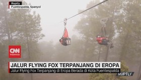 VIDEO: Flying Fox Terpanjang di Eropa Mencapai Hampir 2 KM