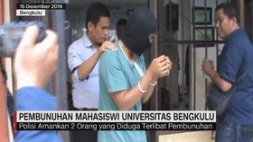 VIDEO: Tersangka Pembunuhan Mahasiswi Bengkulu Ditangkap