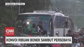 VIDEO: Konvoi Ribuan Bonek Sambut Persebaya