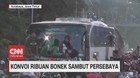 VIDEO: Konvoi Ribuan Bonek Sambut Persebaya