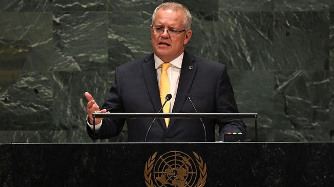 PM Australia Morrison Desak China Bertindak Atasi Invasi Rusia Perdana Menteri Australia, Scott Morrison, mendesak China untuk bertindak demi menghentikan invasi Rusia ke Ukraina, Senin (7/3).