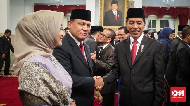IM57+ menyindir slogan Jokowi 'Kerja, kerja, kerja!' terkait anjloknya indeks persepsi korupsi Indonesia.