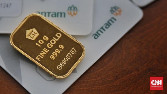 Harga jual emas Antam melesat Rp10 ribu jadi Rp1,083 juta per gram pada Rabu (5/4) pagi.