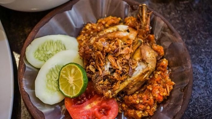 Street Food of Indonesia Chiken Ayam Geprek