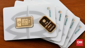 Harga Emas Antam Naik Tipis ke Rp2,857 per Gram