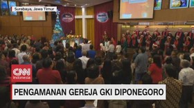 VIDEO: Pengamanan Gereja Kristen Indonesia Diponegoro