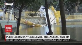 VIDEO: Polisi Selidiki Penyebab Jembatan Kemayoran Ambruk