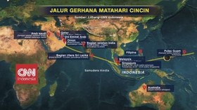 VIDEO: Ini Jalur Gerhana Matahari Cincin di 2019