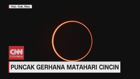 VIDEO: Detik-detik Puncak Gerhana Matahari Cincin di Siak