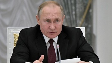 Russian President Vladimir Putin chairs a meeting of the Presidential Council for Strategic Development and National Projects in the Kremlin in Moscow, Russia, Wednesday, Dec. 25, 2019. (Alexei Nikolsky, Sputnik, Kremlin Pool Photo via AP)