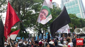 Gambar Rizieq dan Bendera Turkistan Timur di Aksi Uighur