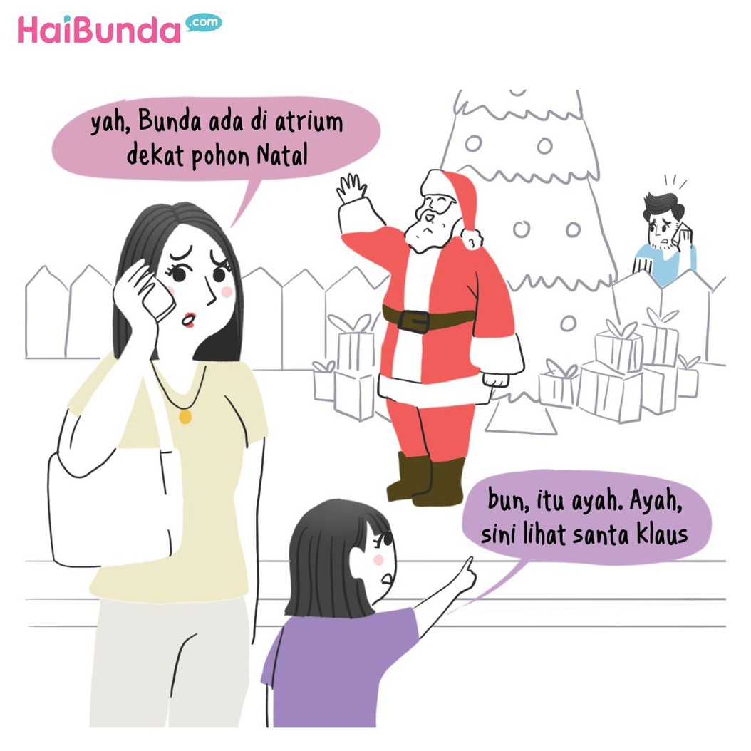 Berbagai hal bisa terjadi di hari besar seperti Hari Raya Natal. Seperti yang dialami Bunda di komik ini. Kalau keluarga Bunda punya cerita Natal apa?