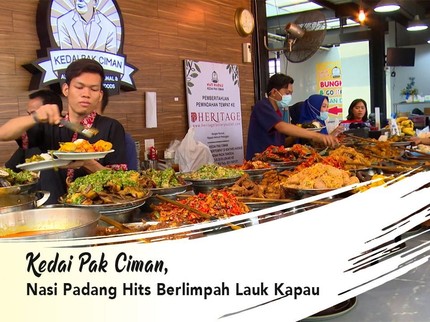 Kedai Pak Ciman, Nasi Padang Hits Berlimpah Lauk Kapau