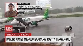 VIDEO: Banjir, Akses Menuju Bandara Soetta Terganggu