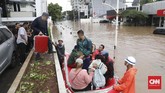 FOTO : Banjir Awal Tahun di Jakarta Awal tahun 2020 menjadi hal yang muram bagi warga DKI Jakarta dan sekitarnya akibat meluasnya banjir sebab curah hujan yang tinggi.