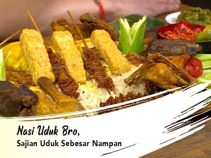 Nasi Uduk Bro, Sajian Uduk Sebesar Nampan