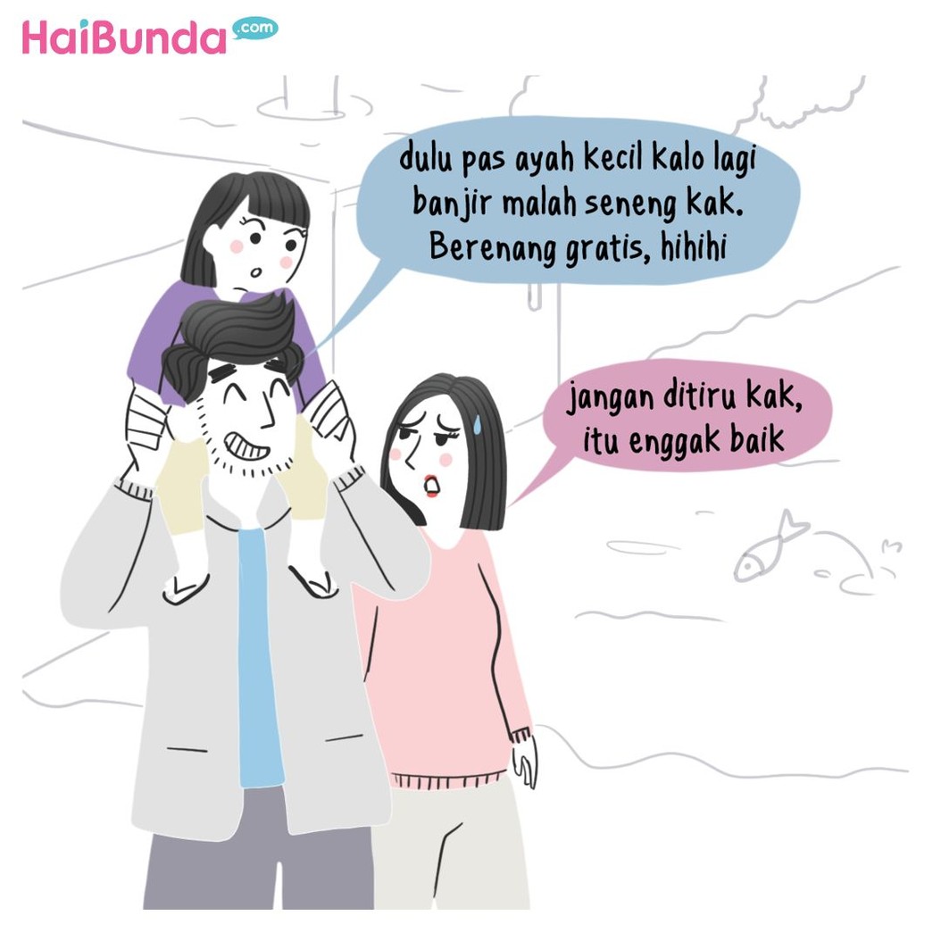 Musim hujan sudah datang hati-hati banjir dan tetap jaga lingkungan, Bun. Bunda punya pengalaman soal banjir kayak apa? Share yuk.