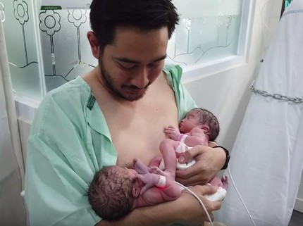 Pentingnya Skin to Skin Ayah dan Bayi seperti Jeje, Suami Syahnaz Sadiqah