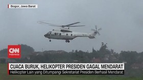 VIDEO: Cuaca Buruk, Helikopter Presiden Gagal Mendarat
