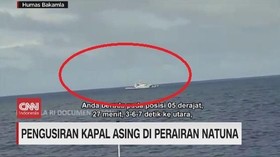 VIDEO: Detik-detik Pengusiran Kapal Asing di Perairan Natuna
