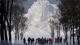 FOTO: Megahnya Festival Es di China Festival Es dan Salju Harbin digelar sejak 25 Desember 2019 sampai 25 Februari 2020.