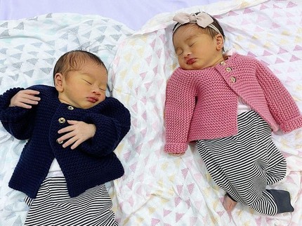 8 Potret Menggemaskan Bayi Kembar Syahnaz Sadiqah dan Jeje Govinda
