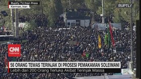 VIDEO: 56 Orang Tewas Terinjak Saat Pemakaman Soleimani