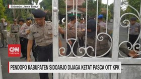 VIDEO: Pendopo Kabupaten Sidoarjo Dijaga Ketat Pasca OTT KPK
