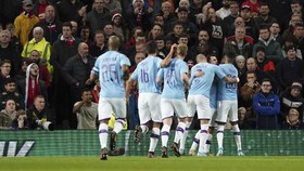 Man City Unggul 3-0 atas MU di Babak Pertama Piala Liga