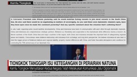 VIDEO: Tiongkok Tanggapi Isu Ketegangan di Perairan Natuna
