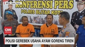 VIDEO: Polisi Gerebek Usaha Ayam Goreng Tiren