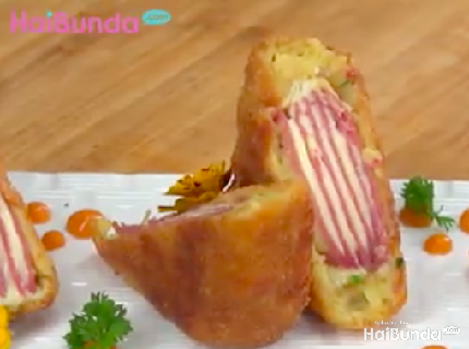 Resep Bekal Sekolah Anak: Perkedel Ham and Cheese Yummy Banget