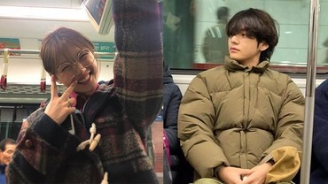 Naik Subway, V BTS Diisukan Pacaran dengan Kim Yoo Jung?